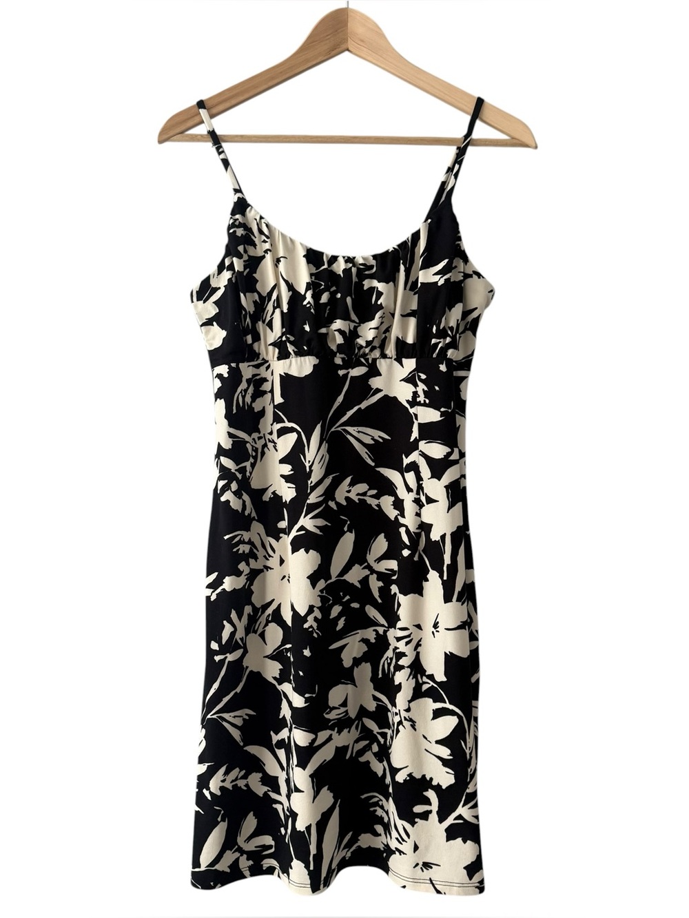 nine britton Trudy Brushed Knit Dress Black Cream Floral